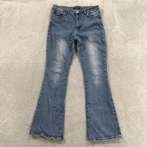 Ashley Mason Jeans Bootcut Women 13 / 31 Blue High Rise Y2K Western Boho
